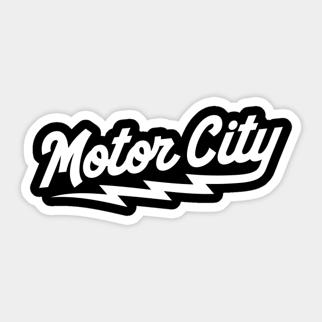 Detroit 'Motor City' Baseball Script Fan T-Shirt: Rev Up Your Style with Detroit Baseball Pride! Sticker by CC0hort